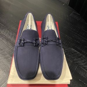 Salvatore Ferragamo Men's Parigi Suede Drivers w/ Gancini Bit-Strap Size 10